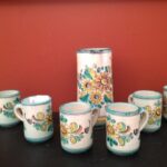 JUEGO DE CERVEZA CERÁMICA, SANGUINO