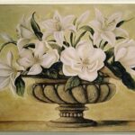 CUADRO COPA FLORES BLANCAS 100X73