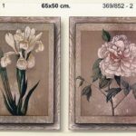 PAREJA DE CUADROS FLOR, ORQUÍDEA Y ROSA 65X50