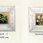 PAREJA CUADROS RAMO FLORES 35X35