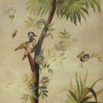 CUADRO PÁJARO LIRIO 99X45