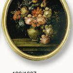 Cuadro oleo marco oval