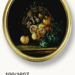 Cuadro oleo marco oval