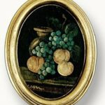 Cuadro oleo marco oval