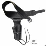 CANANA DE PIEL NEGRA, CON BALAS  PARA UN REVÓLVER