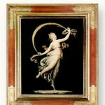 Cuadro moldura artesanal, bailarina cinta Izq.