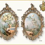 Pareja de cornucopias, Pájaro y Fuente