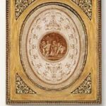 Marco rectangular ovalo interior Niños hoguera