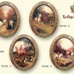 Marco ovalo jinete y amazona caceria