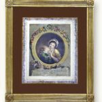 Cuadro moldura artesanal, caricia.