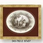 Cuadro moldura artesanal, Mujer Corona.