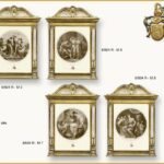 CUADRO MARCO POLIURETANO ORO Y MARFIL LAMINA 'LA MUSICA'