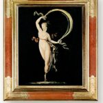 Cuadro moldura artesanal, bailarina cinta Dcha