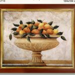Cuadro moldura artesanal, frutero.