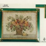 Cuadro moldura artesanal, jarrón Mosaico.