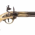 PISTOLA DE 4 CAÑONES GIRATORIOS, FRANCIA S.XVIII.