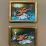 PAREJA CUADROS OLEO SOBRE TABLA 25X19