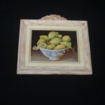 PAREJA DE CUADROS MARCO MADERA DECAPADO