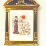 CUADRO POLIURETANO ORO Y NEGRO  TRAJES EPOCA