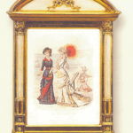 CUADRO POLIURETANO ORO Y MARFIL TRAJES EPOCA