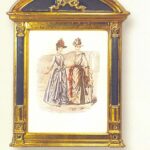 CUADRO POLIURETANO ORO Y NEGRO  TRAJES EPOCA