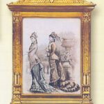 CUADRO POLIURETANO ORO  TRAJES EPOCA