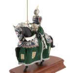 Armadura a Caballo, Ingles, verde y plata