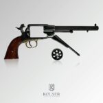 RÉPLICA REMINGTON 1858 CONVERTED. CACHAS MADERA , NEGRO VIEJO - Imagen 3