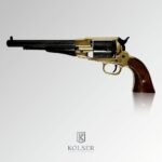 RÉPLICA REMINGTON 1858. CAHA DE MADERA METAL NEGRO Y LATON - Imagen 2