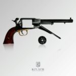 RÉPLICA REMINGTON 1858. CACHA DE MADERA METAL NEGRO VIEJO - Imagen 3