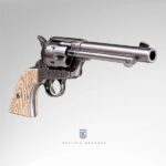 RÉPLICA REVÓLVER COLT .45 PEACEMAKER.NIQUEL PULIDO.CACHAS MARFIL.