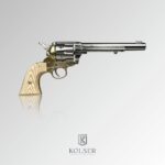 RÉPLICA REVÓLVER COLT .45 LONG.NIQUEL.CACHAS MARFIL.